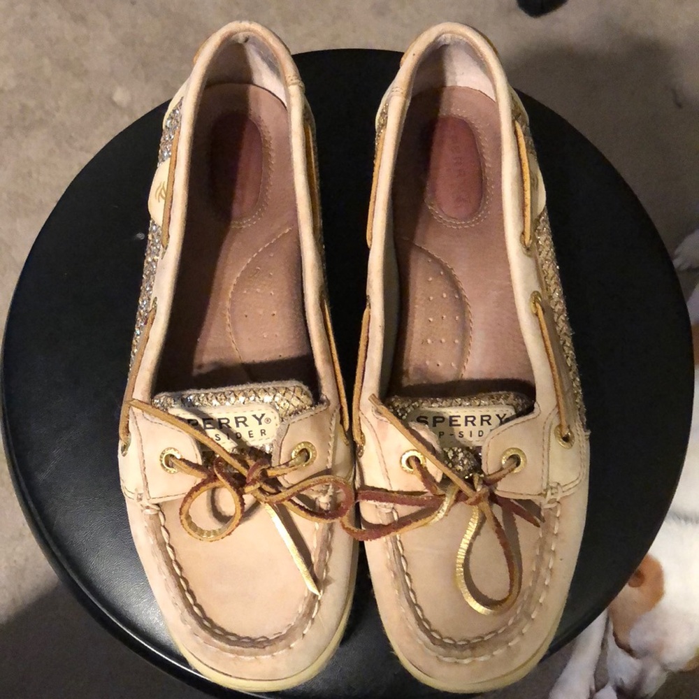 Sperry Gold Sparkle Shoes